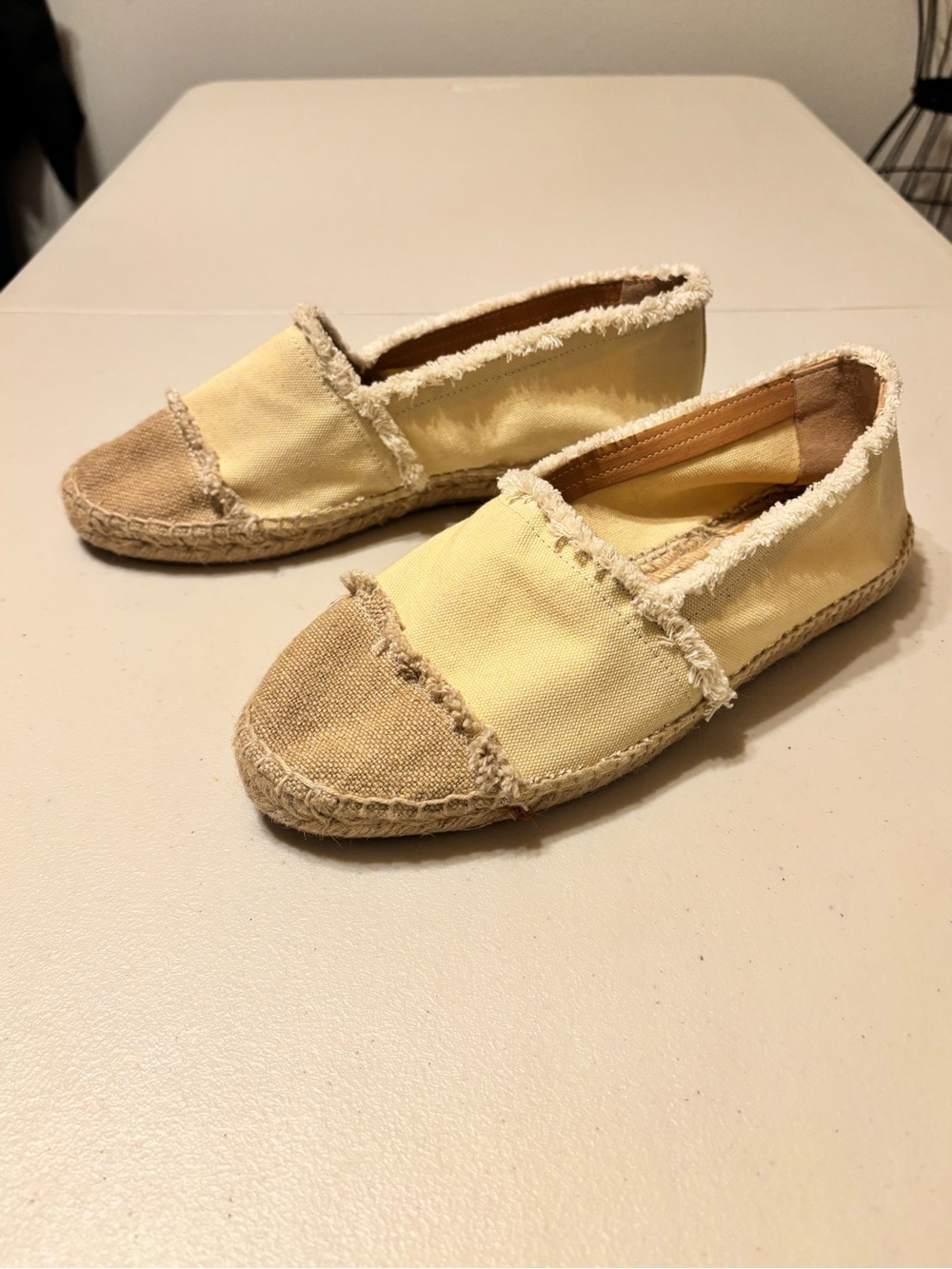 Castaner Kampala Two-Tone Cream and Beige Canvas Espadrilles 40 - Picture 2 of 7